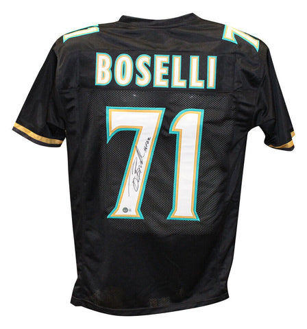 Tony Boselli Autographed/Signed Pro Style Black XL Jersey BAS 40275
