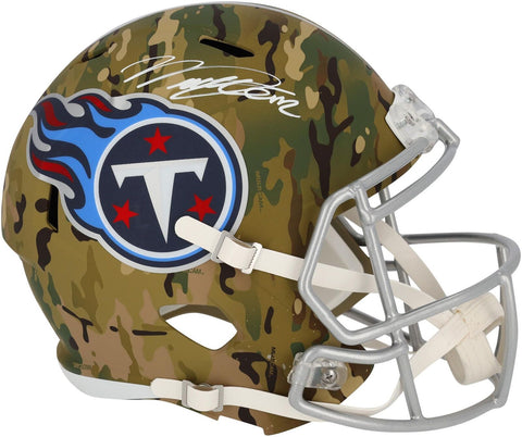 Will Levis Tennessee Titans Signed Riddell Camo Speed Replica Helmet