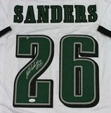 Miles Sanders Autographed White Pro Style Jersey - JSA W Auth *2
