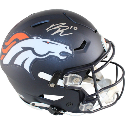 Bo Nix Autographed Denver Broncos SpeedFlex Helmet Beckett Witness 51395