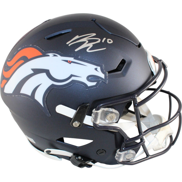 Bo Nix Autographed Denver Broncos SpeedFlex Helmet Beckett Witness 51395