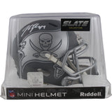 John Lynch Autographed Tampa Bay Buccaneers Slate Mini Helmet Beckett 49976