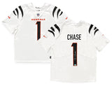 Ja'Marr Chase Autographed Bengals White Nike Vapor Limited Jersey Beckett