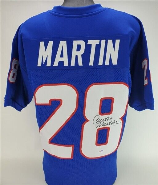 Curtis Martin Signed New England Patriots Jersey (PSA COA) 5xPro Bowl R.B.