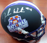 DESHAUN WATSON AUTOGRAPHED SIGNED CLEMSON CHAMPS MINI HELMET BECKETT BAS 113702