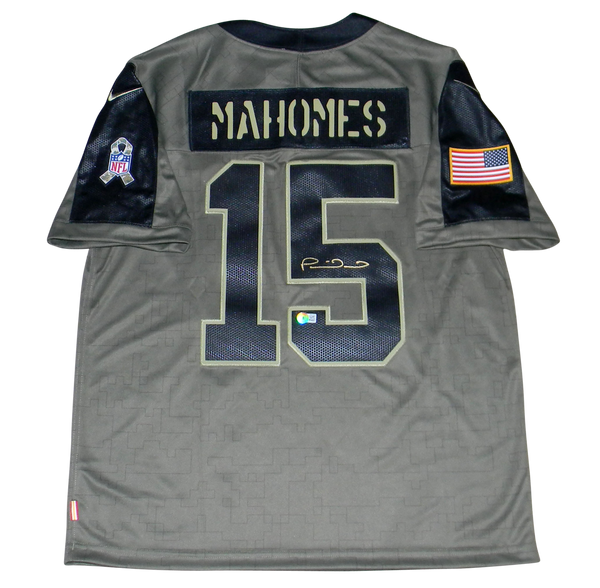 PATRICK MAHOMES SIGNED KANSAS CITY CHIEFS NIKE LIMITED SALUTE TO SERVICE JERSEY