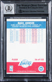 Magic Johnson Signed 1987 Fleer #56 Card Auto Graded Gem Mint 10! BAS Slabbed