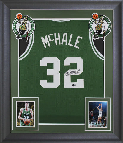 Kevin McHale Authentic Signed Green Pro Style Framed Jersey BAS Witnessed