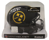 Joe Greene Autographed Pittsburgh Steelers Eclipse Mini Helmet Beckett 38882