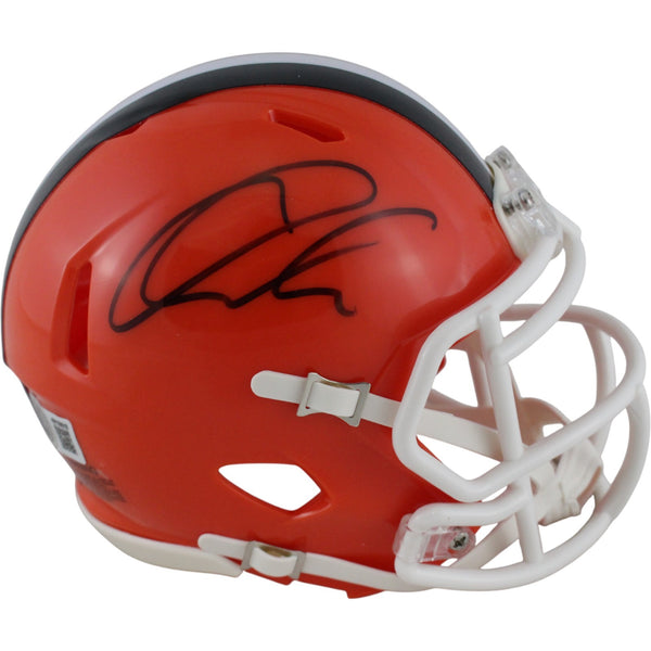 Quinshon Judkins Autographed Cleveland Browns Mini Helmet Beckett Witness 53117