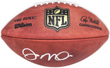 JOE MONTANA AUTOGRAPHED SIGNED NFL LEATHER GOLD SHIELD FOOTBALL 49ERS JSA 216962