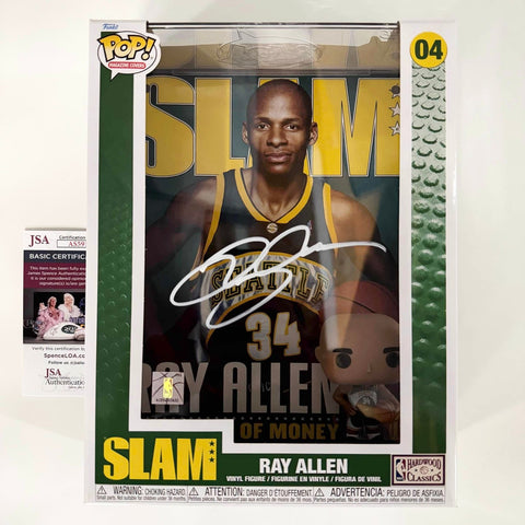 Autographed/Signed Ray Allen Seattle Supersonics Funko #04 Figurine JSA COA