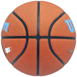 JA MORANT AUTOGRAPHED COMPOSITE LEATHER GRIZZLIES LOGO BASKETBALL BECKETT 218618