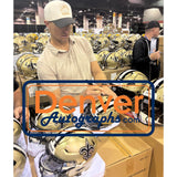 Drew Brees Autographed New Orleans Saints Mid-Size Midi Helmet Beckett WIT 58424