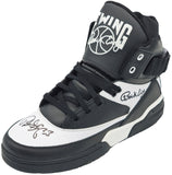 PATRICK EWING AUTOGRAPHED ATHLETICS 33 HI SHOE KNICKS 13 W/ BOX BECKETT 236553