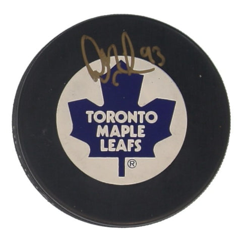 Doug Gilmour Signed Toronto Maple Leafs Logo Puck (Beckett) 1989 Stnly Cup Champ