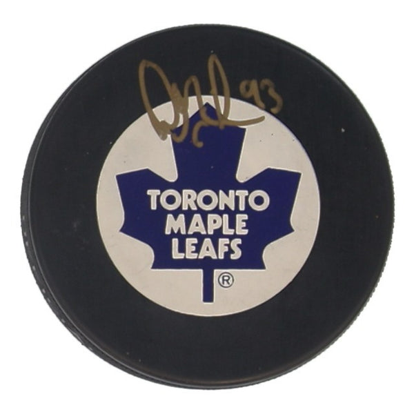 Doug Gilmour Signed Toronto Maple Leafs Logo Puck (Beckett) 1989 Stnly Cup Champ