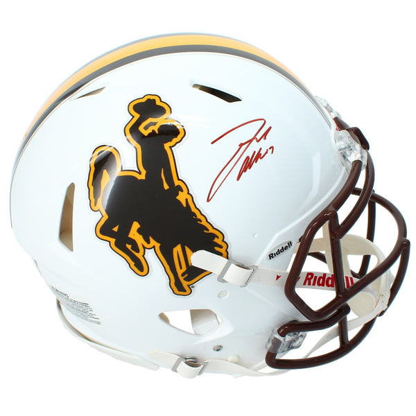 Josh Allen Autographed Wyoming Cowboys Speed Authentic Helmet Beckett Witnessed