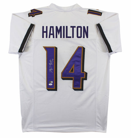 Kyle Hamilton Authentic Signed White Pro Style Jersey Autographed BAS 2