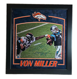 Von Miller Autographed/Inscribed "SB50 MVP" 16x20 DLX Framed SB50 Photo BAS COA