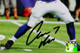 Case Keenum Autographed Vikings 8x10 About to Pass PF Photo- JSA W Auth *Black