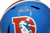 John Elway Autographed Denver Broncos F/S 1975-96 Speed Helmet Beckett 38752