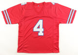 James Cook Signed Bills Jersey (Beckett) Buffalo 2022 2nd Rnd Pick/ Univ Georgia