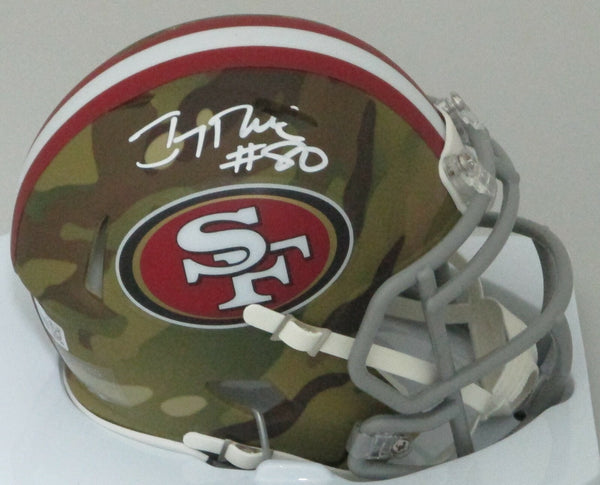 SF 49ers Hall of Famer JERRY RICE Signed Riddell CAMO Speed Mini Helmet AUTO FAN
