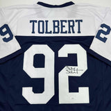 Autographed/Signed Tony Tolbert Dallas Thanksgiving Football Jersey JSA COA
