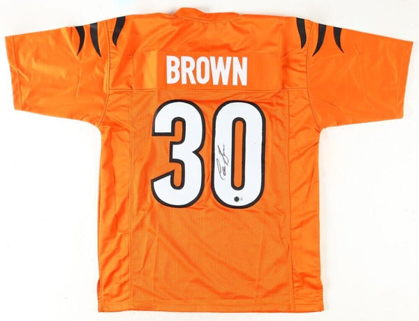 Chase Brown Signed Cincinnati Bengals Jersey (Beckett) 2023 Draft Pick / RB