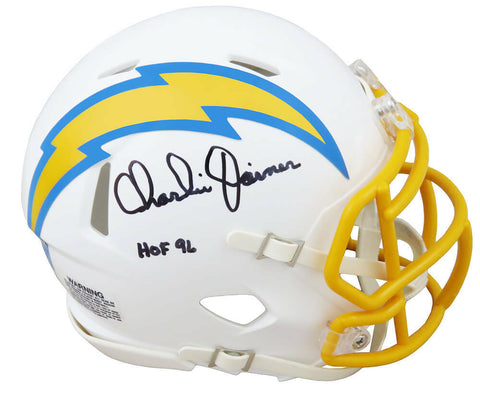 Charlie Joiner Signed Chargers Riddell Speed Mini Helmet w/HOF'96 - SCHWARTZ COA