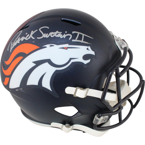Patrick Surtain Autographed Denver Broncos F/S Helmet Beckett Witness 53135
