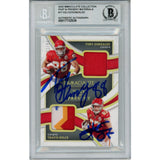 Travis Kelce Tony Gonzalez Signed Immaculate Past&Present Patch Card BAS 47433