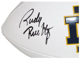 Rudy Ruettiger Autographed/Signed Notre Dame Logo Football Beckett 40605
