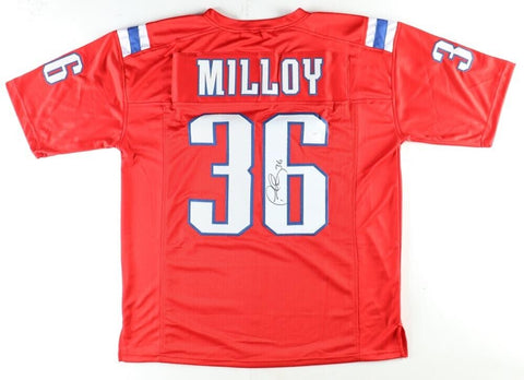 Lawyer Milloy Signed New England Patriot Jersey (JSA COA) Super Bowl XXXVI Champ