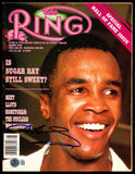 Sugar Ray Leonard Autographed Signed Ring Magazine Beckett BAS QR #BM37186