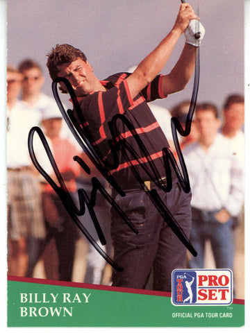 Billy Ray Brown Autographed 1991 Pro Set #157 Trading Card Beckett 44837