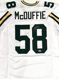 Packers Linebacker ISAIAH McDUFFIE Signed Custom Replica White Jersey AUTO BAS