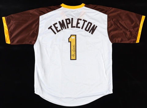 Garry Templeton Signed San Diego Padres Throwback Jersey (JSA COA) 3xAll Star SS