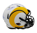 Vermeil, Holt & Bruce Signed Los Angeles Rams Speed Auth Lunar Helmet - Insc
