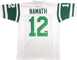 NEW YORK JETS JOE NAMATH AUTOGRAPHED WHITE JERSEY BECKETT BAS WITNESS 237708
