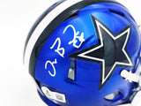 DEZ BRYANT AUTOGRAPHED COWBOYS FLASH BLUE SPEED MINI HELMET BECKETT 230222