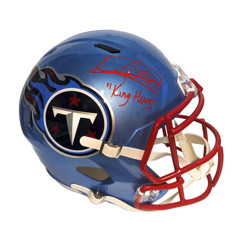Derrick Henry Autographed Titans Flash Replica with King Henry - BAS