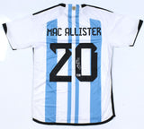 Alexis Mac Allister Autographed Argentina Home Soccer Jersey #20-Beckett Holo *M