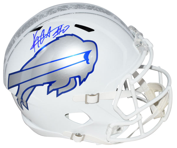 KEON COLEMAN SIGNED BUFFALO BILLS 2025 RIVALRIES FULL SIZE SPEED HELMET BECKETT