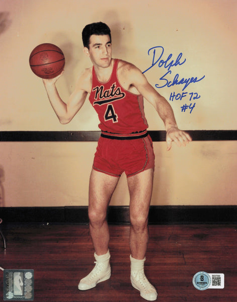 Dolph Schayes Autographed 8x10 Photo Syracuse Nationals HOF 72 4 Beckett BS37000