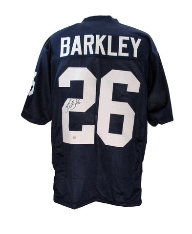 Saquon Barkley Signed/Auto Blue Custom Football Jersey Penn State PSA/DNA 192796