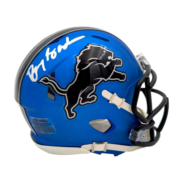 Barry Sanders Signed Detroit Lions OFA 24 Mini Football Helmet - Schwartz