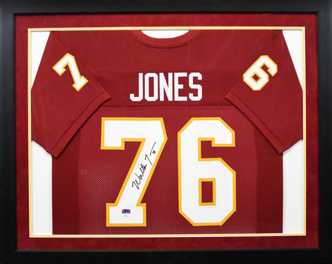 WALTER JONES SIGNED FLORIDA STATE SEMINOLES #76 FRAMED JERSEY JSA