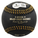 Royals Salvador Perez "2015 WS MVP" Signed Black Oml Baseball BAS #BN62980